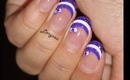 Purple & White French Tip With Cute Bows