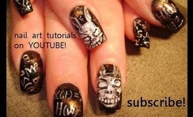 DONNIE DARKO frank the rabbit design: robin moses nail art tutorial