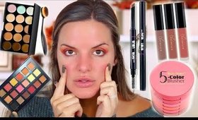 FULL FACE USING CHEAP AMAZON MAKEUP... OMG | Casey Holmes