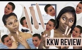 #KKWBEAUTY CONTOUR + HIGHLIGHT Deep Dark and Dark Kit REVIEW  for WOC