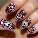 Skulls and playing cards