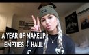 A WHOLE YEAR OF MAKEUP EMPTIES + Random Haul