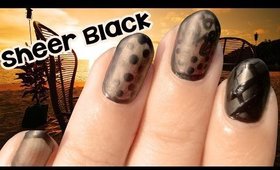 DIY Sheer Black Nails! (no nail polish needed)