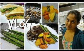 Vlog | Grocery Haul | Cooking Sauteed Mushrooms | Salmon Sandwich | Preping Dinner | Itsmrsshasha