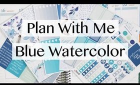 November Plan With Me, Blue Watercolor