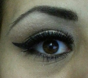 Black wing eye liner with Urban Decay.