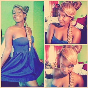 swoop bang
bow 
and a fishtail:)