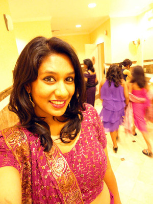 Wearing a sari for my grandparents' golden anniversary.