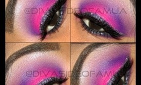 Collaboration look with mzkk24!! Hot Pink & Purple HOT COMBO!!!