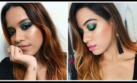 Emerald Green Smokey Eye Makeup Tutorial | Debasree Banerjee