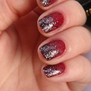 "Heavy snow during sunset" manicure