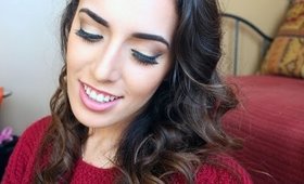 Holiday Hair & Makeup ♡ Simple Gold Smokey Eye Tutorial | mallexandra24