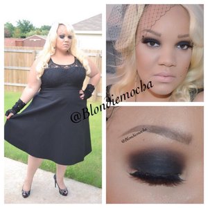 Follow me @Blondiemocha on Instagram for more looks!!

I began by using Urban Decay eyeshadow primer as a base. 

Eyes - 
Texture (Mac Cosmetics, all over eye) Folie (Mac Cosmetics, in the crease) Carbon (Mac Cosmetics, on the lid)

Brows - Anastasia Beverly Hill Brow Wiz in Soft Brown. 

Lashes - Red Cherry 102 Lashes 

Lips -  Myth lipstick, (Mac Cosmetics)
Bare it All lipstick (Wet N Wild) 
Myth Lip gloss (Mac Cosmetics, Myth lip gloss is Limited Edition)

Clothing - 
Outfit is from Torridfashion