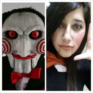 so I decided to be Billy the Puppet thia year and this is my first attempt on doing yhe makeup. hope you like ? 