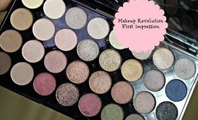 First Impression | Makeup Revolution Ultra 32 Shade Eyeshadow Palette Flawless | Makeup With Raji