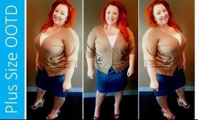 Plus Size OOTD Business Casual Featuring Lane Bryant Teal Skirt