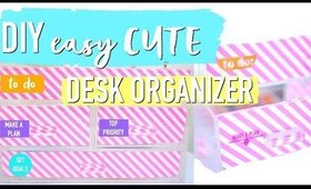 Easy DIY Cute Colorful Desk Organizer!!! | Paris & Roxy