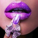 Purple Lips And Nail