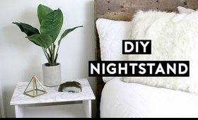 DIY Marble Nightstand! Affordable Room Decor! Simple Ikea Hack! Tumblr Inspired!