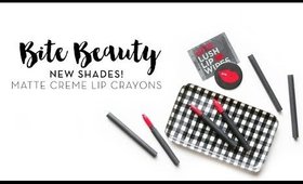 Bite Matte Creme Lip Crayons (NEW Shades!) | Lip Swatches