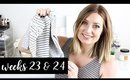 Twin Pregnancy Vlog Weeks 23 + 24: Body Aches, Cravings, Baby Buys | Kendra Atkins