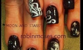 goddess with moon and stars (for janice) : robin moses nail art tutorial