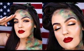 Pinup Army Girl Halloween Makeup