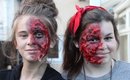 Horror fx gory face makeup tutorial