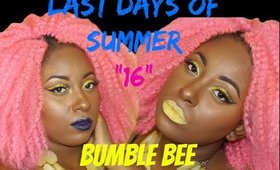 Yellow Bumble Bee Makeup Look Summer Countdown Last Days of Summer Makeup Tutorial|| Vicariously Me