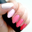 Pink Ombre "skittle" Nails