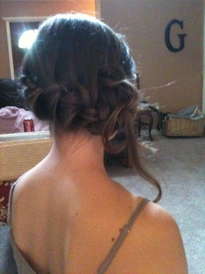 Side french braid... Absolutely simple and gorgeous. Would probably work better with shorter hair than mine.