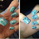 Turquoise + silver sparkles