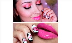 MAKEUP&NAIL TUTORIAL: HOT Pink Lips