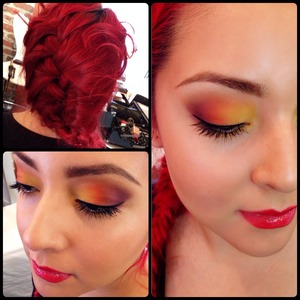 Vibrant beauty make up on my client and friend Lauren.