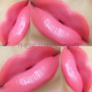NYX Orange lip liner + Mac Ablaze lipstick + Mac Snob lipstick in the center + NYX Butter Gloss in Apple Strudel in the center