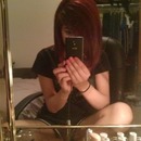 Bored, but loving my red hair <3(: