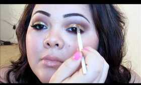 New Years Gold Sparkly Look