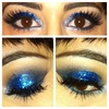 Blue Glitter Smoky Eye