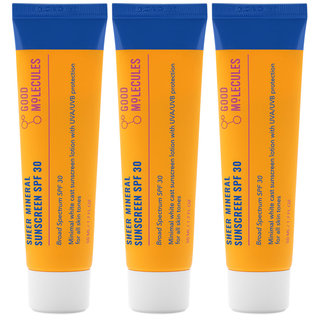 Good Molecules Sheer Mineral Sunscreen SPF 30 Trio