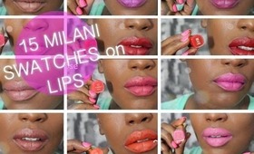 ♡ HD 15 Milani Lipstick ON LIP Swatches | Violet Volt,Flirty Fuchsia,Flamingo Pose