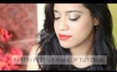 Party/Diwali Makeup Tutorial | Glittery Golden Eyes and Orange Lips