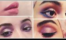 Sleek liner,pop of blue & pink nude lips ♡ quick Full face makeup