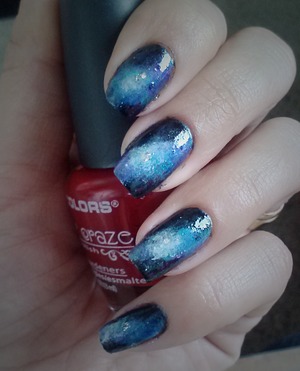 My view of galaxy nails (: