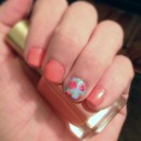 My first attempt at floral nail art!