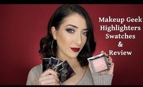 Makeup Geek Highlighter Swatches & Review
