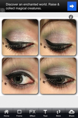 Grey, dark purple and a touch of electric green to complete my first Frankenweenie look ! 