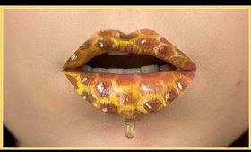 Honeycomb Lip Art Makeup Tutorial