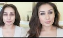 Everyday soft glam tutorial acne rosacea prone skin | ItsRaji