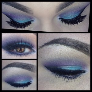 I used the NBA team Charlotte Hornets as inspiration for this look. Teal and purple ❤️ Not an everyday look but definitely a fun look!