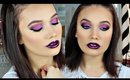 Smokey Purple + Dark Lips Makeup Tutorial | Day 10 SHAEMAS
